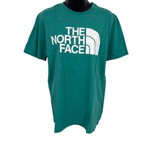 The North Face Mens Size Small S Green Logo Tee Shirt Short Sleeve Crew Neck EUC